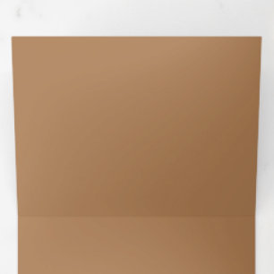 Soft Dusty Rose Pink Background Solid Colour Tri-Fold Invitation
