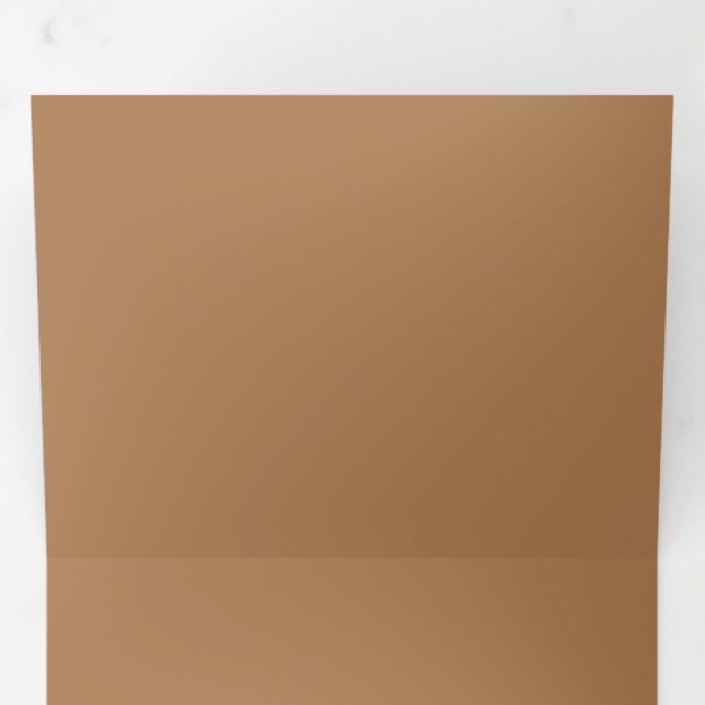 Soft Dusty Rose Pink Background | Solid Colour Tri-Fold Invitation (Inside First)