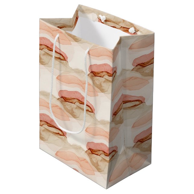 Soft Earthy Abstract (1) Medium Gift Bag (Front Angled)