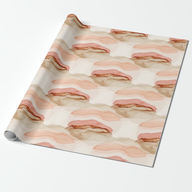 Soft Earthy Abstract (1) Wrapping Paper (Unrolled)