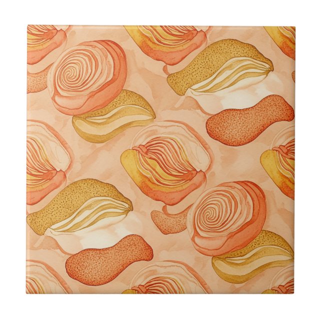 Soft Earthy Abstract (6) Ceramic Tile (Front)