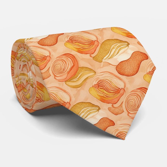 Soft Earthy Abstract (6) Tie (Rolled)