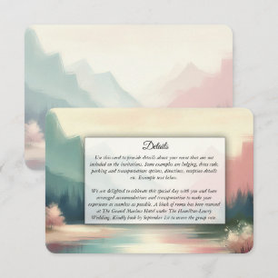 Soft Echoes of the Mountains Wedding Enclosure Card