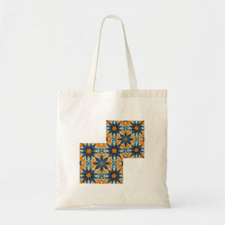 Soft eco bag with geometric pattern