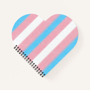 Soft-Edged Transgender Pride Flag Colours Stripes Notebook