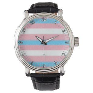 Soft-Edged Transgender Pride Flag Colours Stripes  Watch