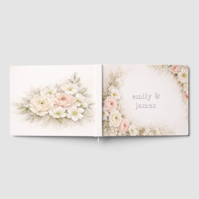 Soft Editorial Botanical Wedding Guest Book (Full)
