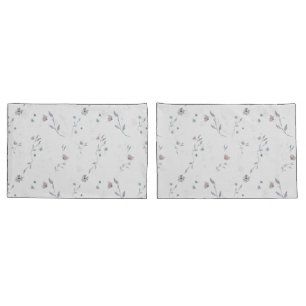 Soft Elegant cottagecore wildflower Florals Pillowcase