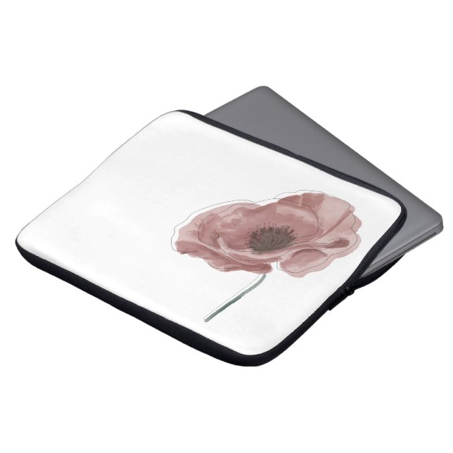 Soft, elegant floral design for a stylish look. laptop sleeve (Front Top)