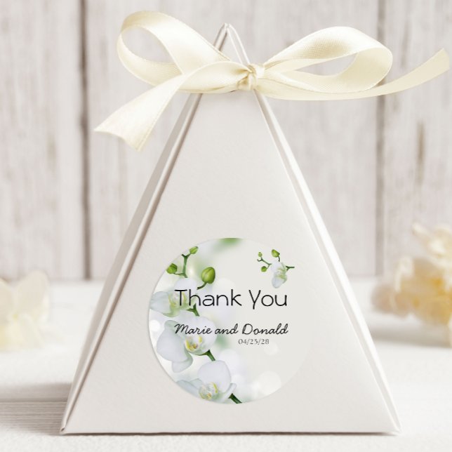 Soft Elegant Orchid Classic Round Sticker (Creator Uploaded)