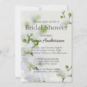 Soft Elegant Orchid Shower Invitation