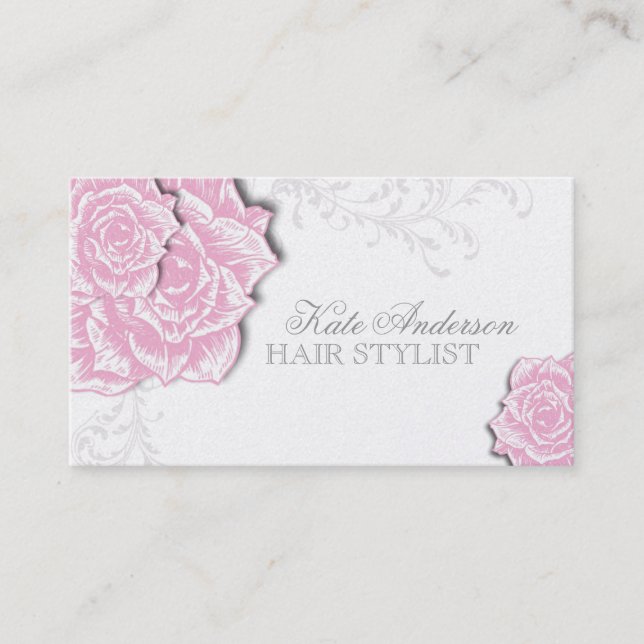 SOFT ELEGANT ROSES BUSINESS CARDS (Front)