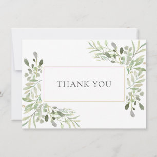 Soft Eucalyptus Greenery Wedding Thank You