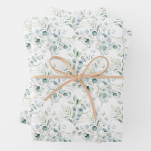 Soft Eucalyptus Pattern Wrapping Paper Sheet