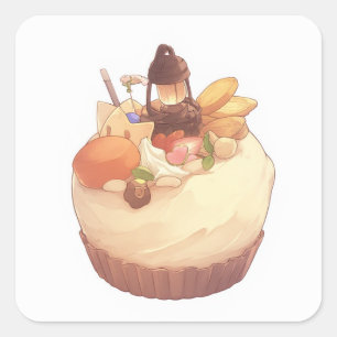 Soft Fantasy Art Square Sticker