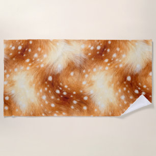 Soft Fawn Fur Cozy Woodland Beach Towel