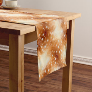 Soft Fawn Fur Cozy Woodland Short Table Runner