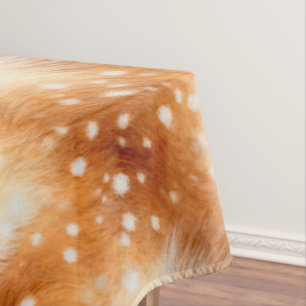 Soft Fawn Fur Cozy Woodland Tablecloth