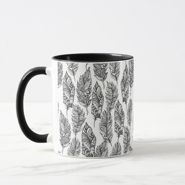 Soft Feathers Doodle Mug (Left)