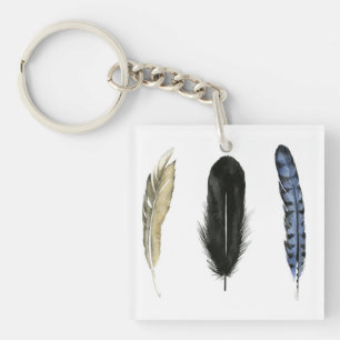 Soft Feathers I Key Ring