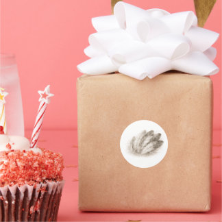 Soft Feathers in Bloom Monochrome Nature on  Classic Round Sticker