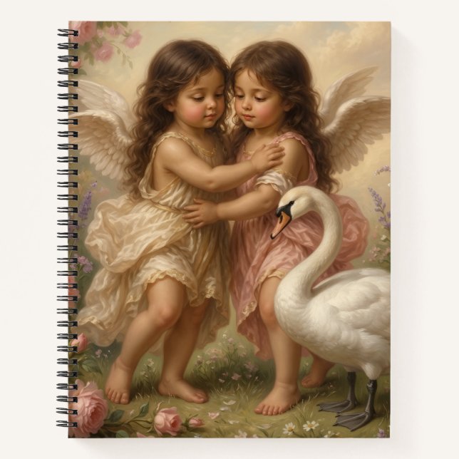 soft feminine angel cherub notebook  (Front)