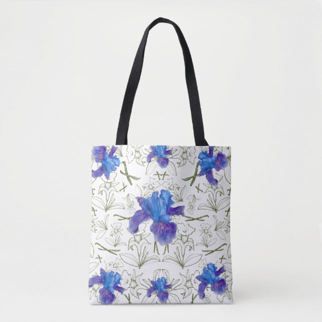 Soft Feminine Lavender Inspired Art Tote Bag (Front)