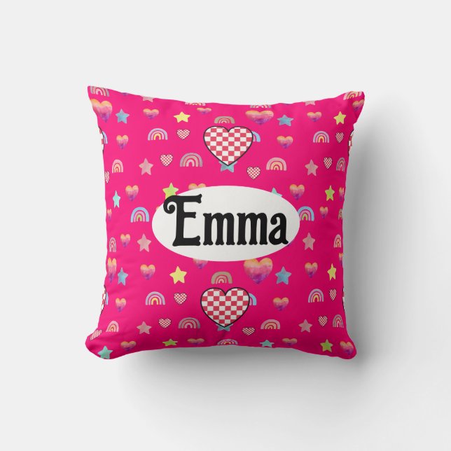 Soft Feminine Repeating Background Cushion (Front)