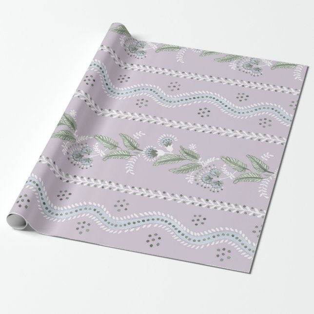 Soft Fernlines Wrapping Paper (Unrolled)