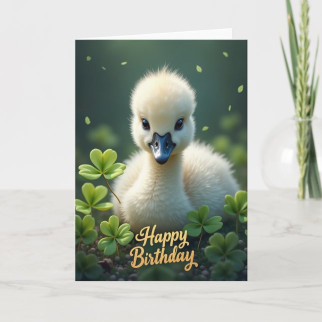 Soft Fledgling Birthday Card (Front)