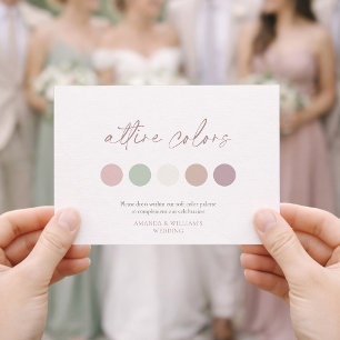 Soft Floral Attire Colours Wedding Card