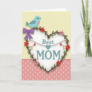Soft Floral Best Mom Card