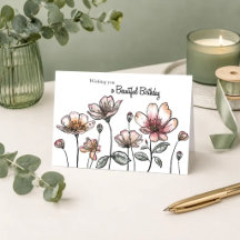 Soft Floral — Birthday Card