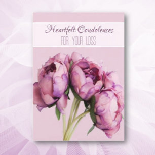 Soft floral Condolences sympathy Greeting Card