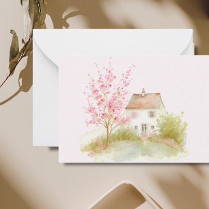 Soft Floral Cottage Sympathy Thank You Card