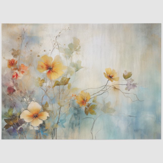 SOFT FLORAL DECOUPAGE TISSUE PAPER (Front)