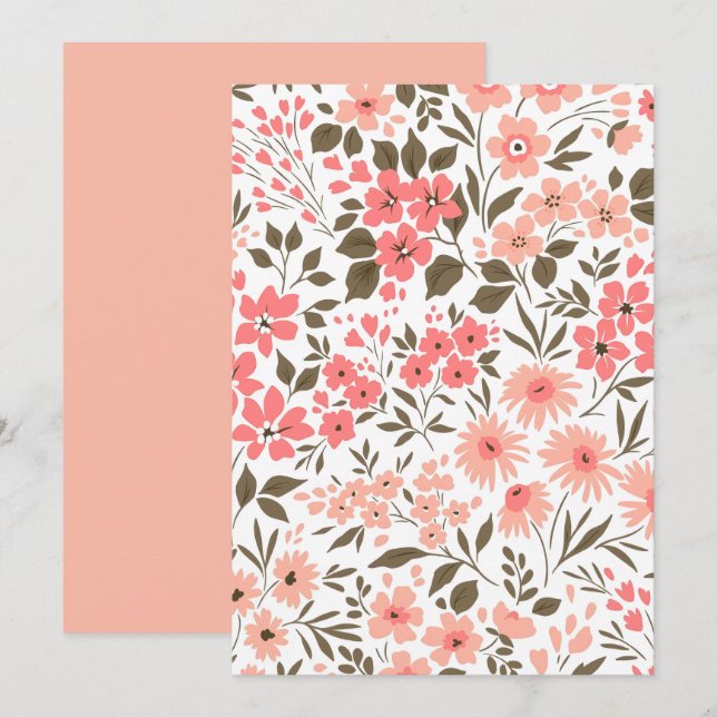 Soft Floral Dreams Invitation (Front/Back)