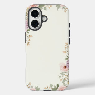 Soft Floral Elegance iPhone 16 Case