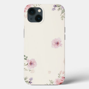 Soft Floral Elegance iPhone 13 Case