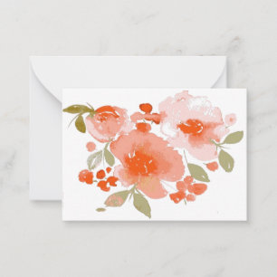 Soft Floral Flat Note Card