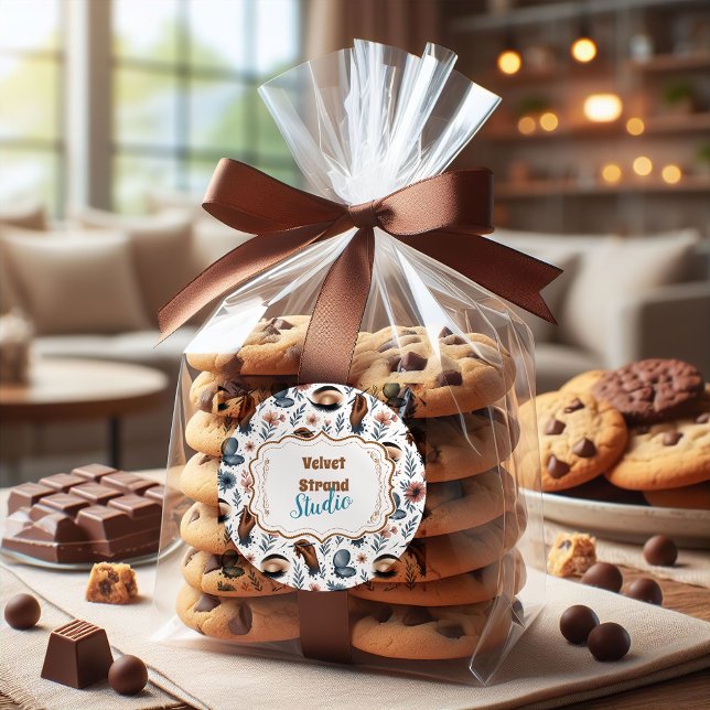 Soft Floral Lash Artist Beauty Studio Classic Round Sticker (Creator Uploaded)