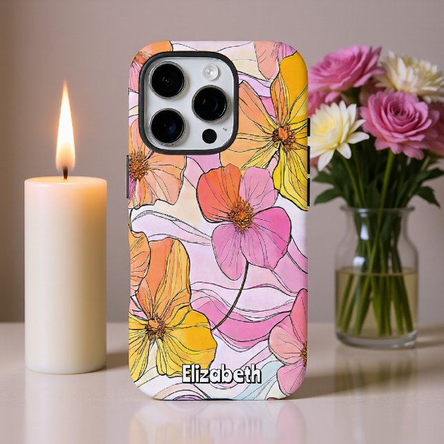 Soft Floral Line Art Case-Mate iPhone Case (Creator Uploaded)