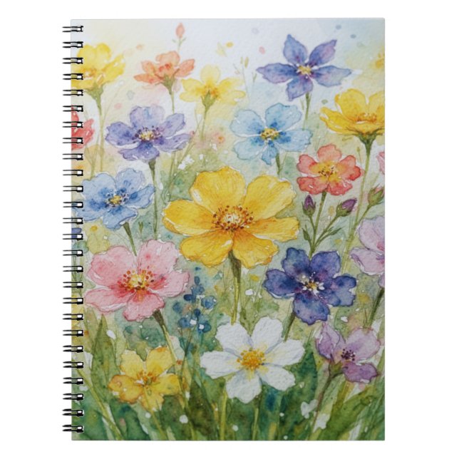 Soft Floral Pattern Collection Notebook (Front)