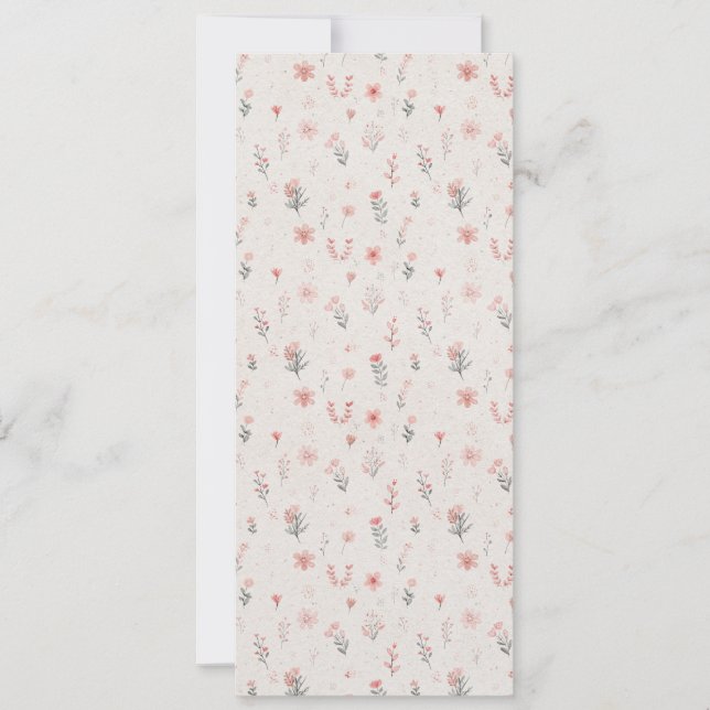 Soft Floral Pattern Invitation (Front)