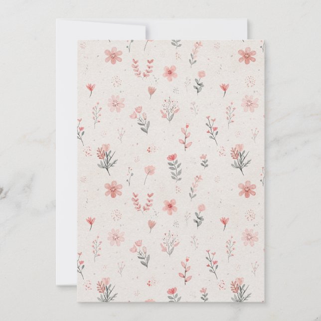 Soft Floral Pattern Postcard (Front)