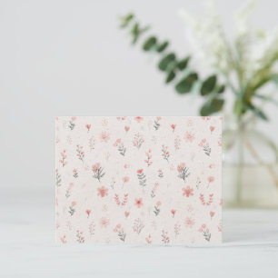 Soft Floral Pattern Postcard