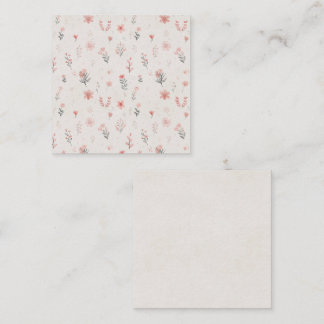 Soft Floral Pattern Square Business Card