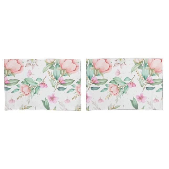 Soft Floral Pillowcase (Front-Set)