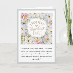 Soft Floral Teacher’s Day Card