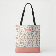 Soft Floral Vase Pattern with Name